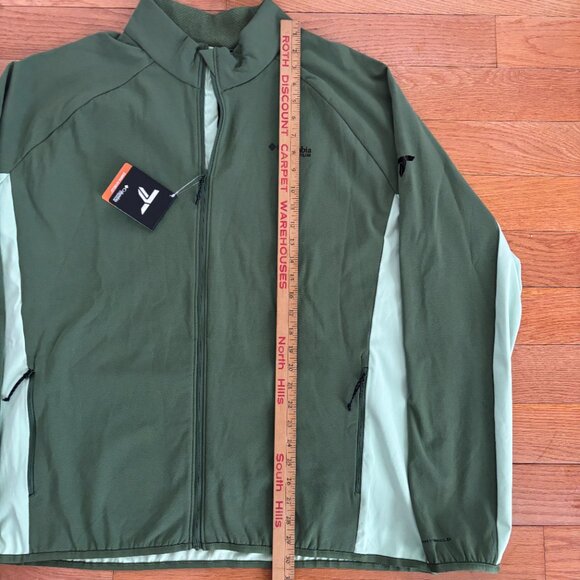 COLUMBIA Titanium Omni-Shield Full Zip Tech Fleece Jacket Mens L Sage Green - Picture 7 of 8